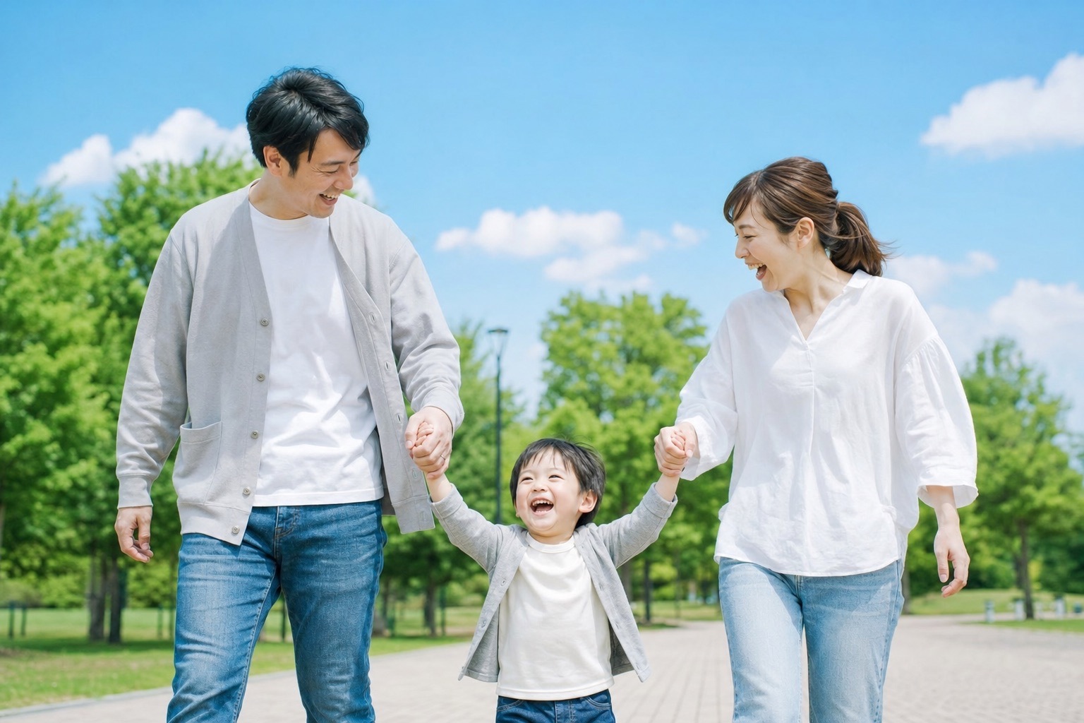 家族で楽しくお出かけする休日
